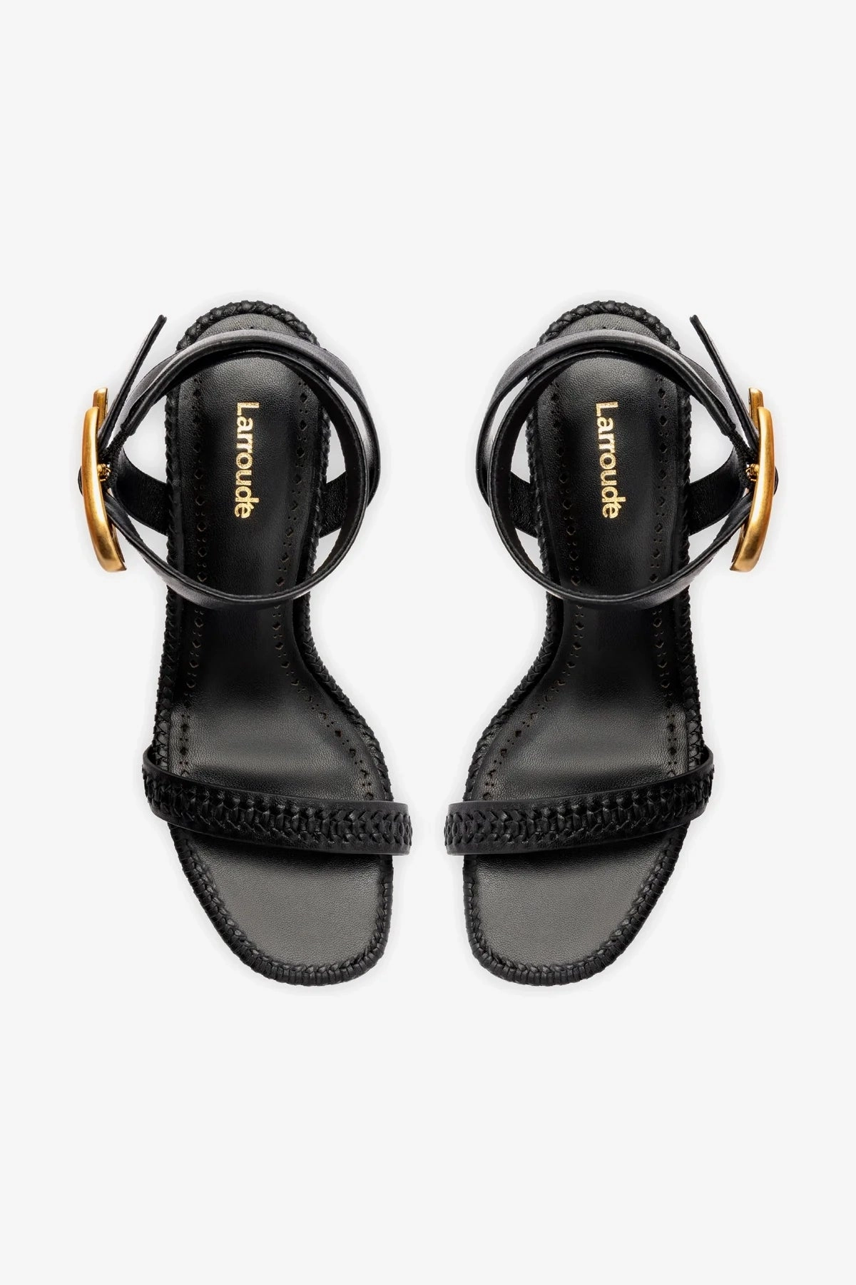 Breathable mesh Padded Foot Verona Sandal In Black Leather