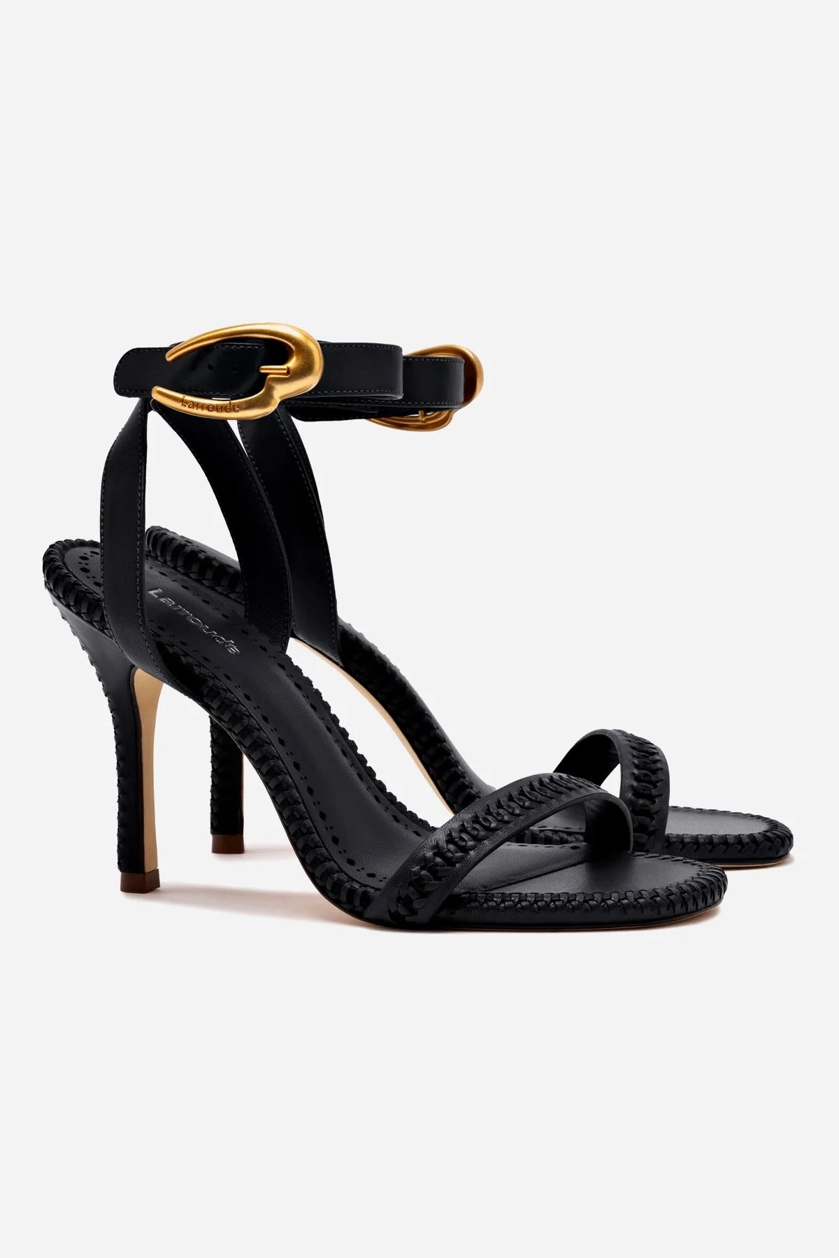 Classic Pair Lifted Feel Padded Foot Verona Sandal In Black Leather