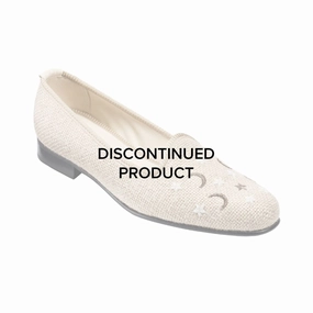 Moons & Stars Oatmeal Linen Closed Toe Style
