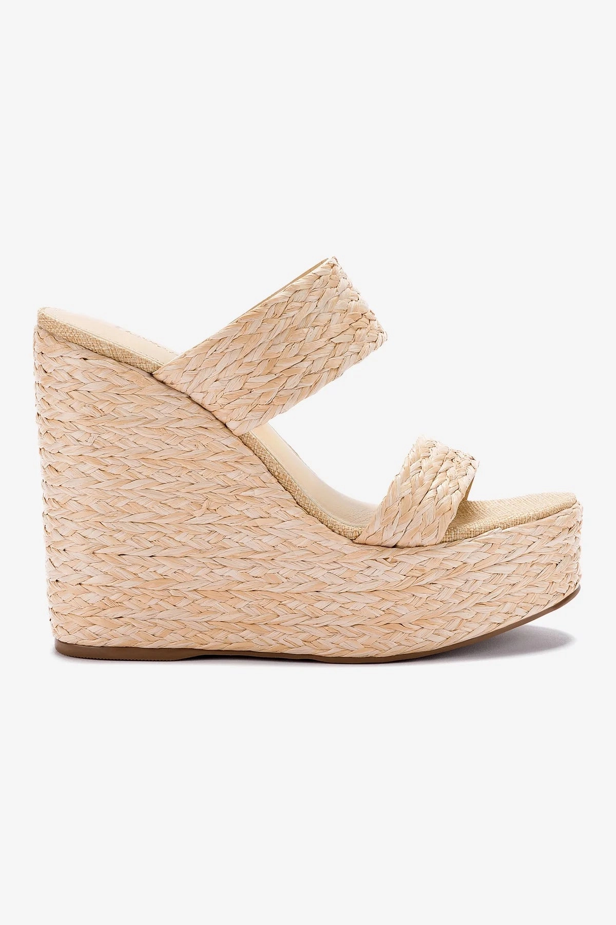 Pool Wear Molded Arch Contour Pamela Wedge In Natural Raffia Renewable resource