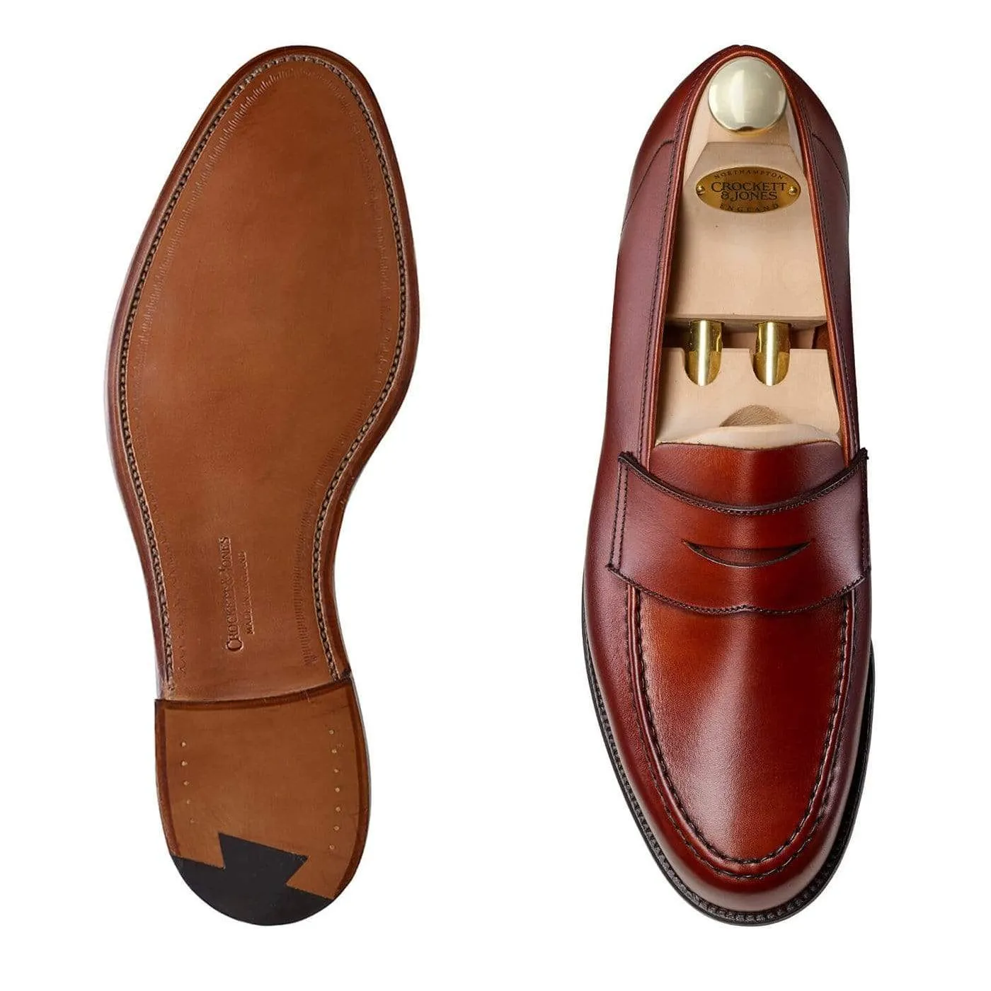 Harvard 2 Chestnut Burnished Calf Memory Foam Cushioning