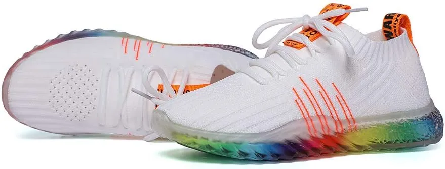 peggy piggy Women's Sports Shoes Rainbow Jelly Soles Sneakers Breathable Shoes