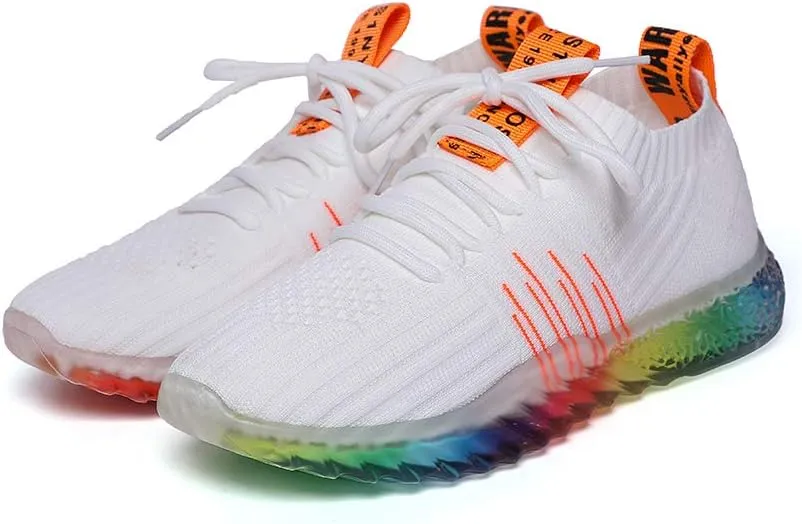 peggy piggy Women's Sports Shoes Rainbow Jelly Soles Sneakers Breathable Shoes