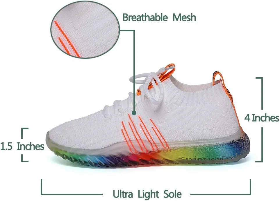 peggy piggy Women's Sports Shoes Rainbow Jelly Soles Sneakers Breathable Shoes