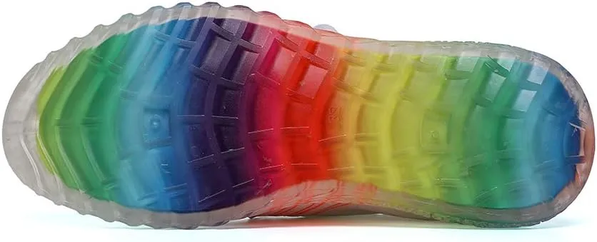 peggy piggy Women's Sports Shoes Rainbow Jelly Soles Sneakers Breathable Shoes
