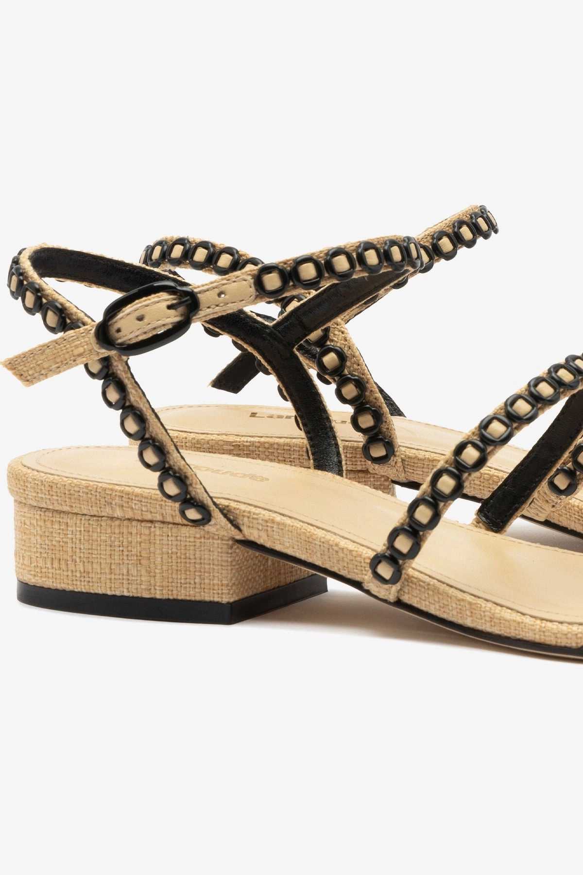 Milanina Flat Sandal In Beige Raffia Help Walk