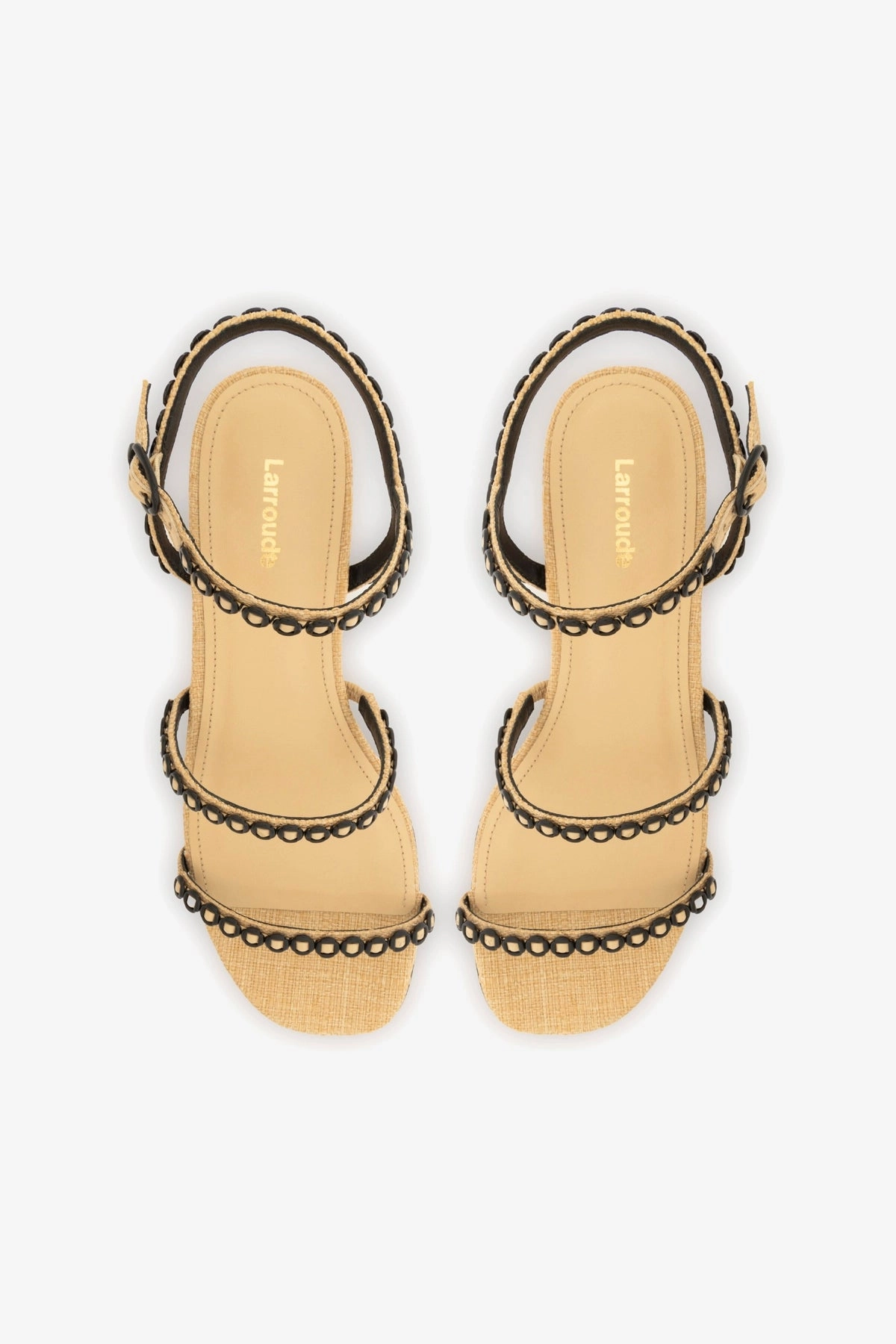 Life Step Milanina Flat Sandal In Beige Raffia