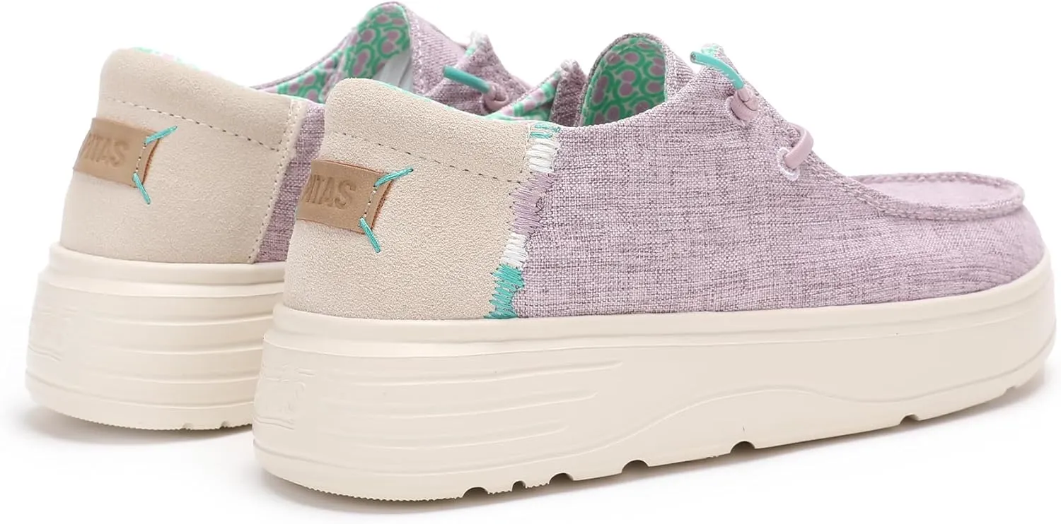 PITAS Womens Poppy Slip-On Loafers | Casual Shoes for Women | Comfortable Lightweight Slip-On Shoes | Lilac
