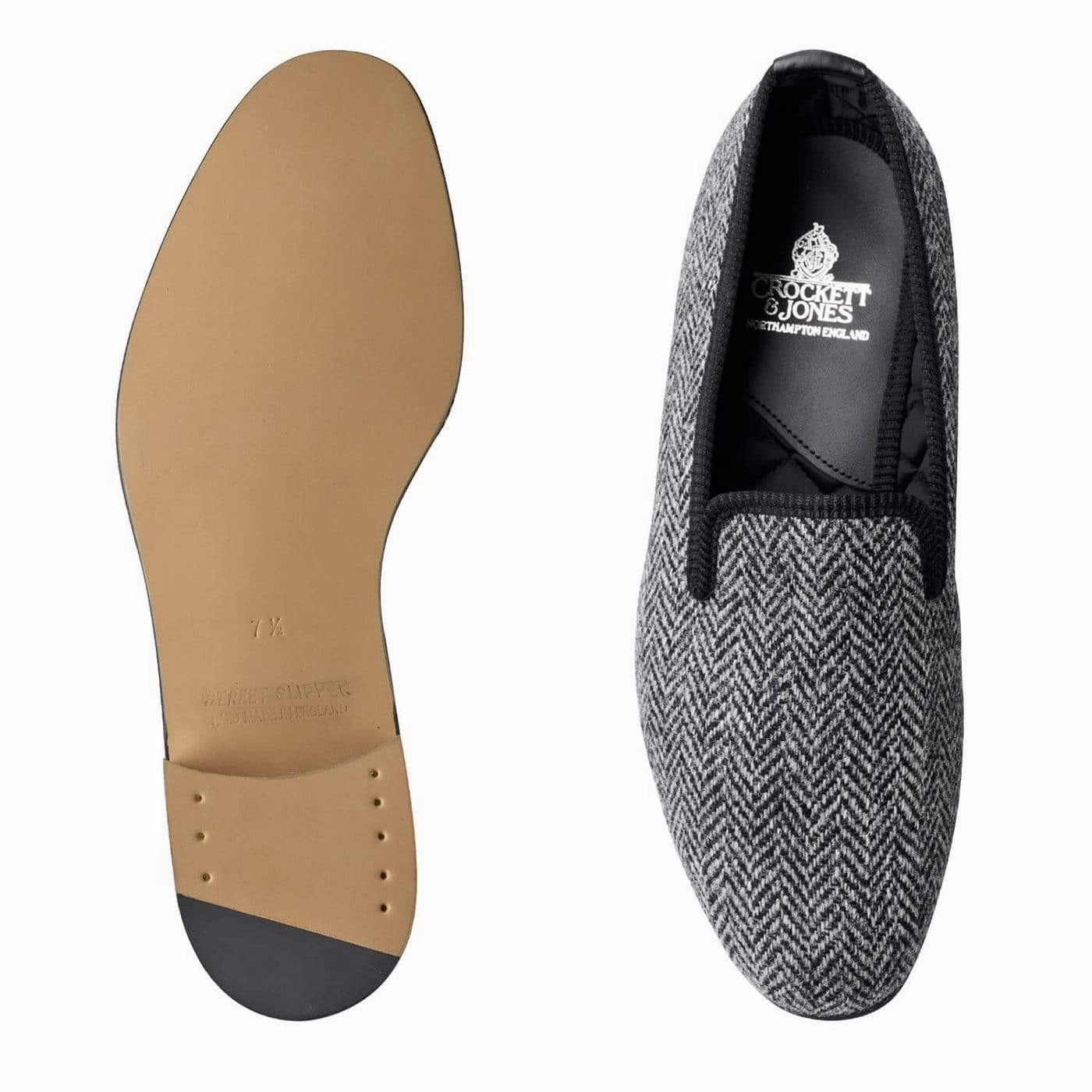 Relaxation Shoes Breathability Enhancement Plain Albert Grey Harris Tweed