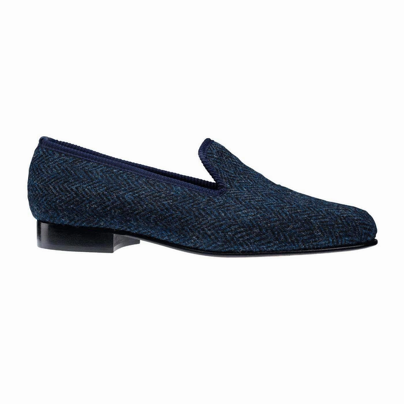 Plain Albert Navy Harris Tweed Relaxed Vibe Comfort Ankle Support