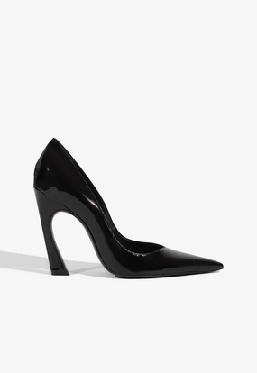 Flawless Step Lexi High Sculptural Black Pump