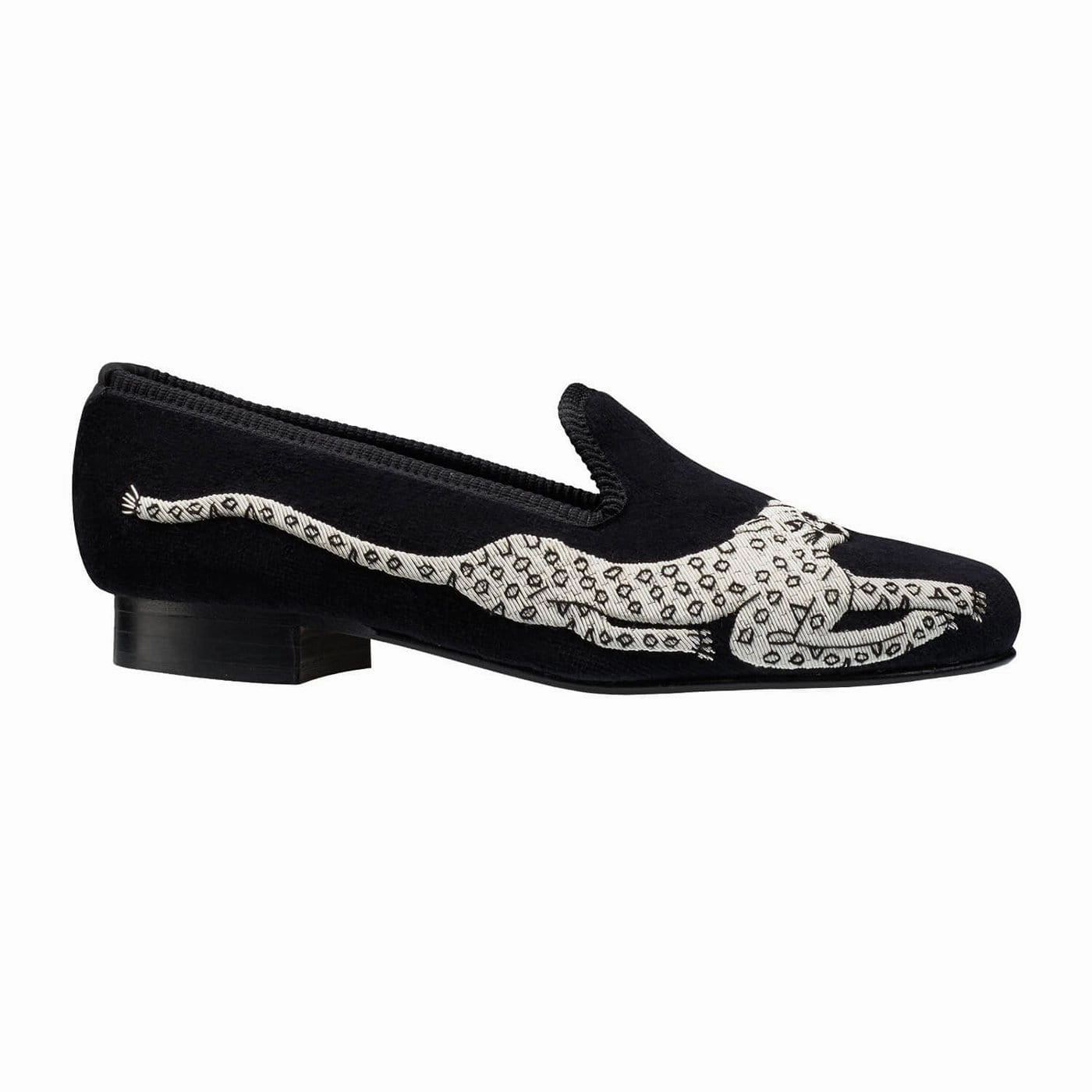Quality craftsmanship Effortless Beach Wear Silver Leopard Black Velvet