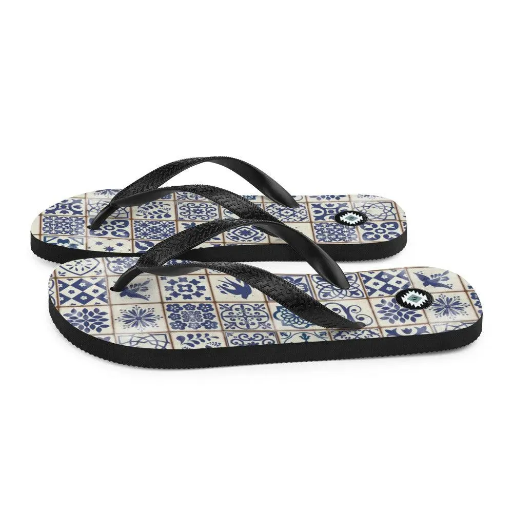 Portuguese Tile Flip Flops