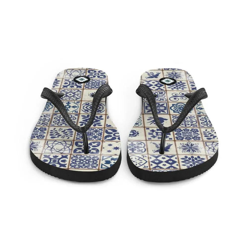 Portuguese Tile Flip Flops