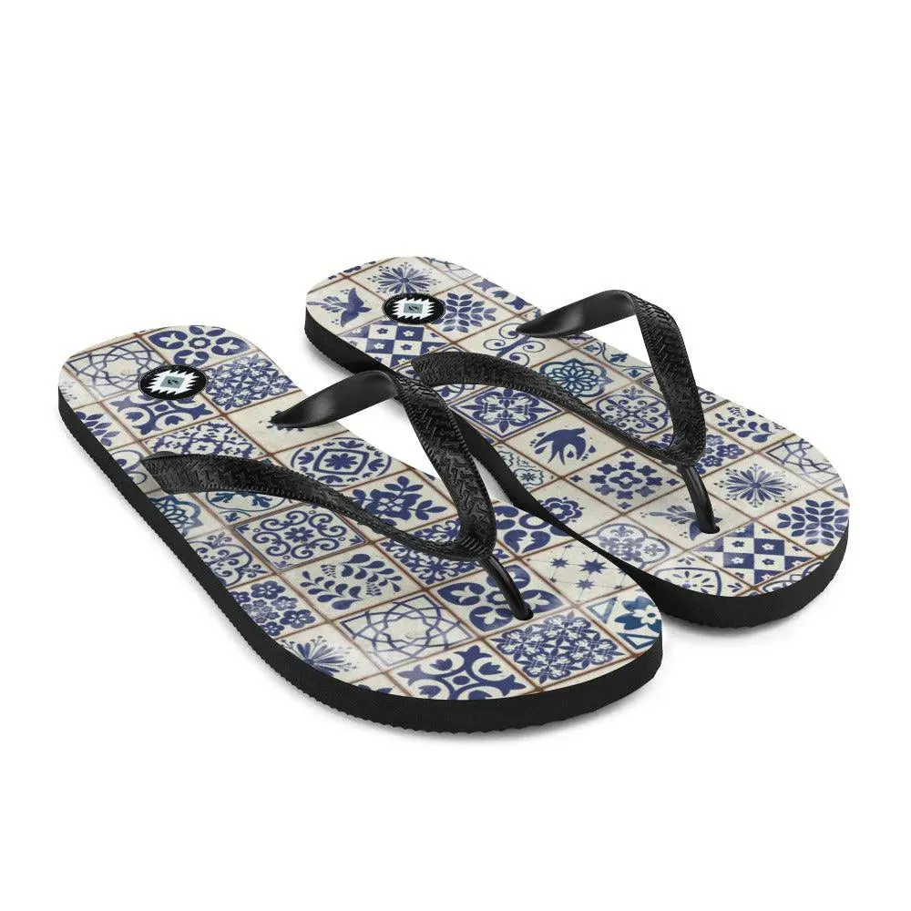 Portuguese Tile Flip Flops