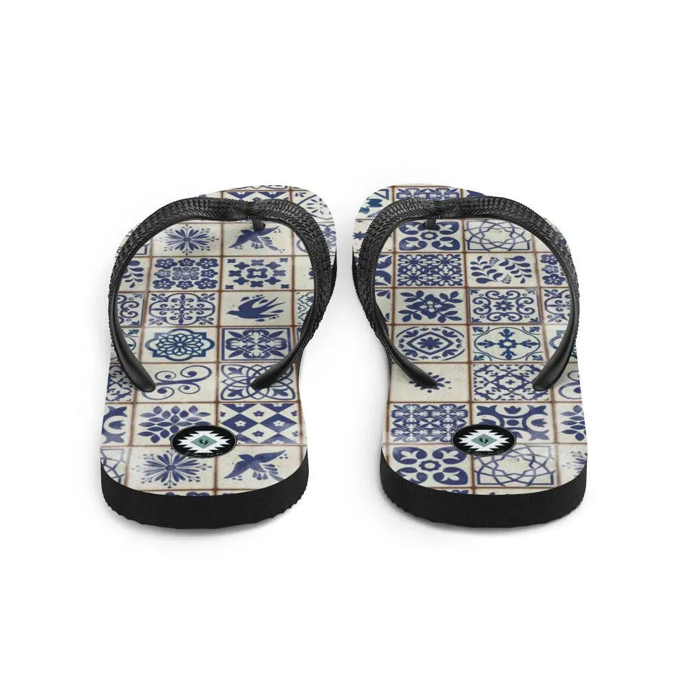 Portuguese Tile Flip Flops