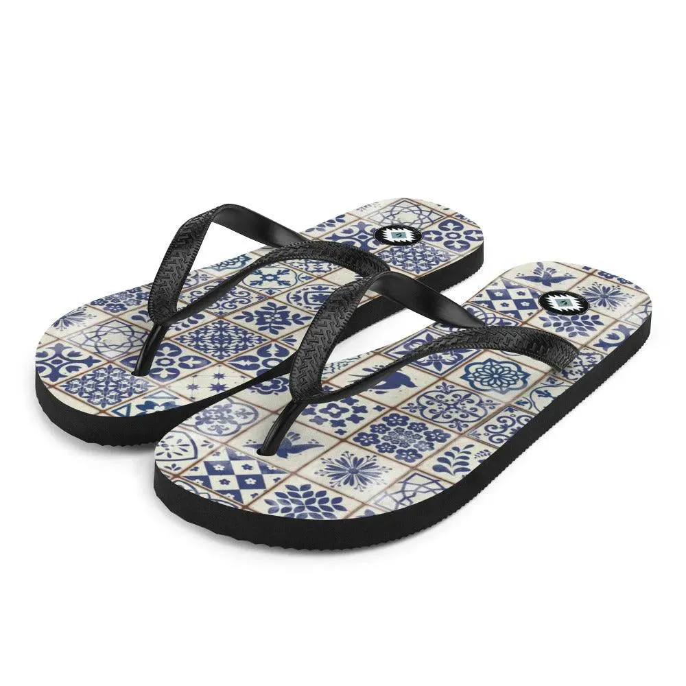 Portuguese Tile Flip Flops