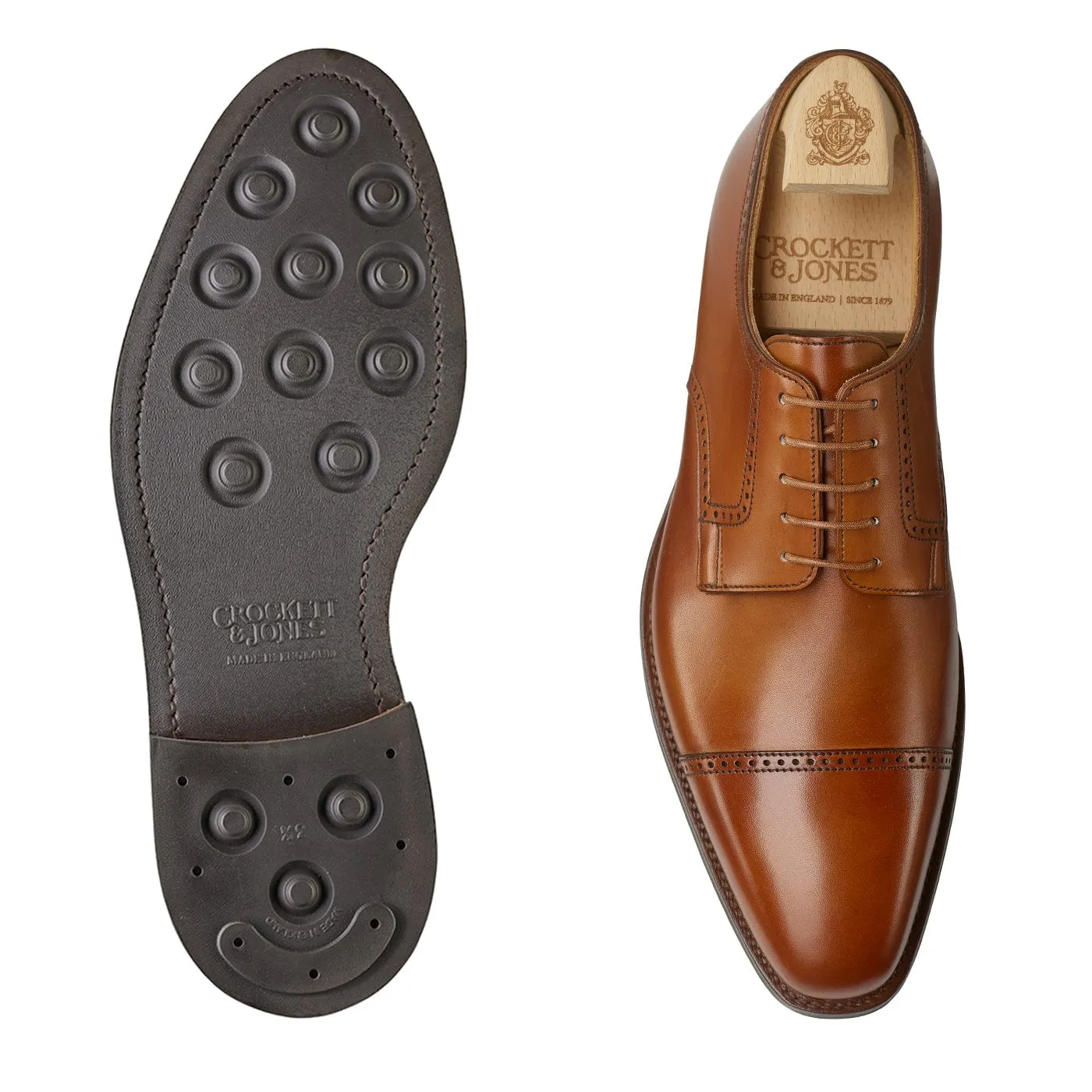 Salisbury Tan Burnished Calf Lightweight Form Road Trip Abrasion Resistant Outsole
