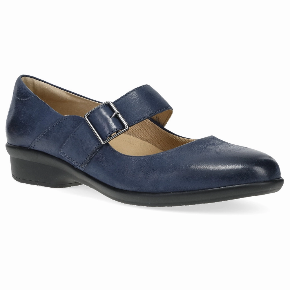Elastic laces Collette Navy Burnished Nubuck