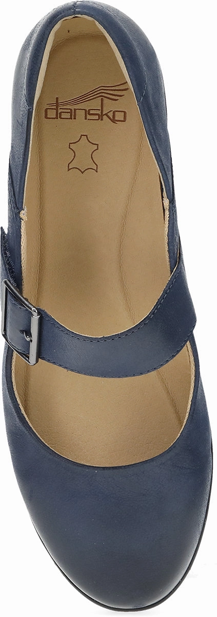 Collette Navy Burnished Nubuck Anti Odor Technology Stone Glam