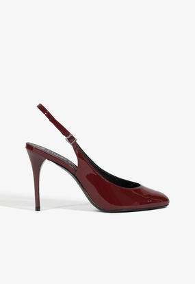 Slim Form Kind Glow Geraldine Sling Patent Pump