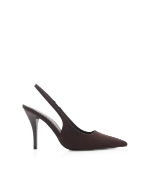 Open Toe Heels Evening Heels VALASCA - DARK CACAO SUEDE