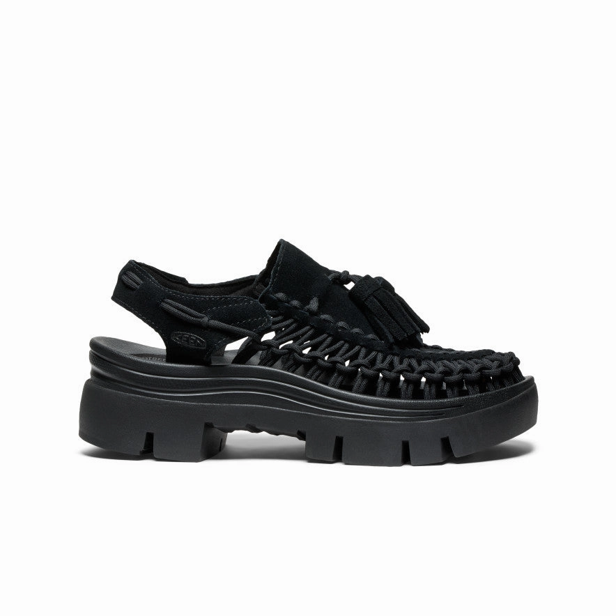 All Gender UNEEK PLT Tassel Sneaker  |  Black/Black Torsional Stability Versatile Comfort