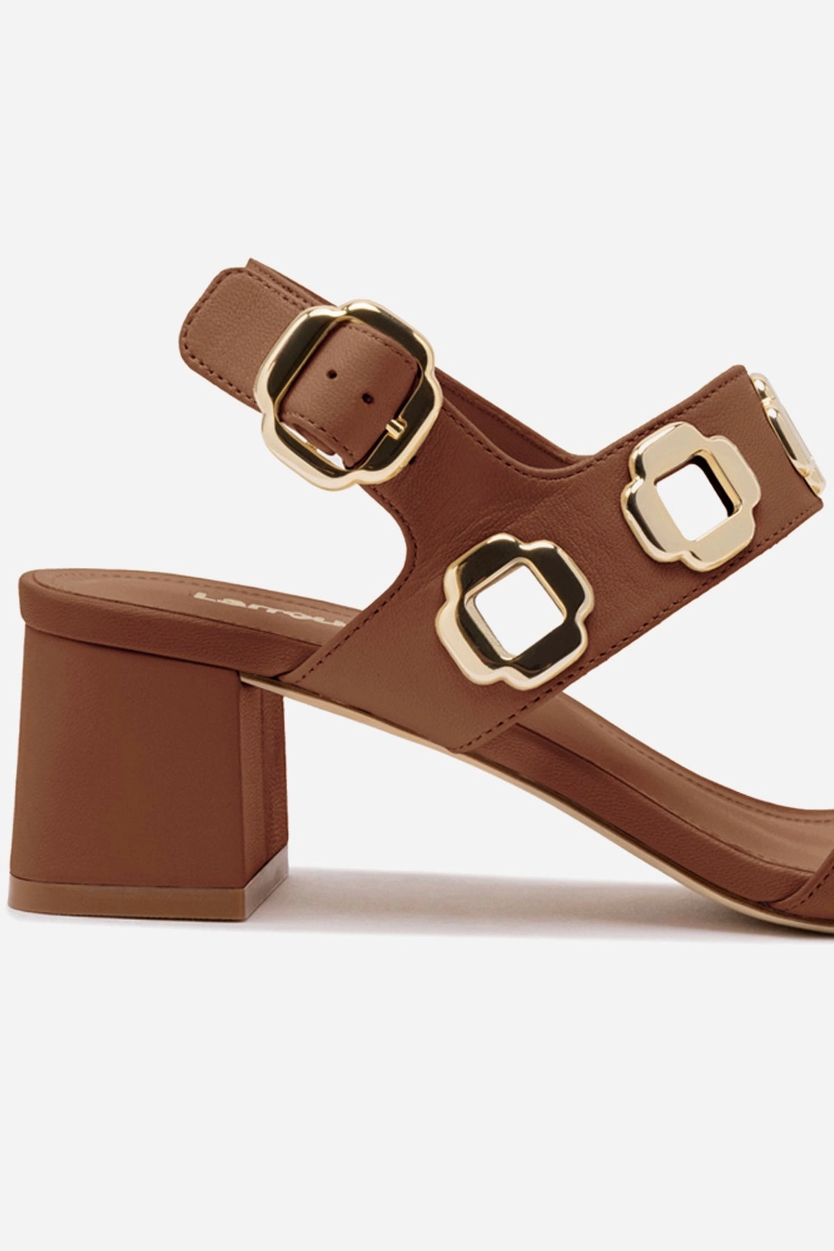 Reinforced Metatarsal Post Milan Sandal In Caramel Leather Stable Step Balanced Step