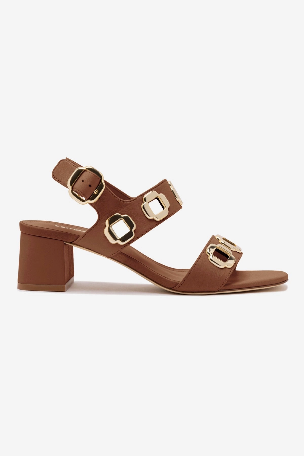 Reinforced Metatarsal Post Milan Sandal In Caramel Leather Preppy Pop Enhanced Traction Nodes