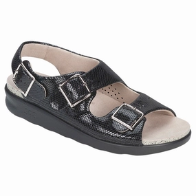 Relaxed - Black Snake Everyday Versatile Footwear Clear Shape