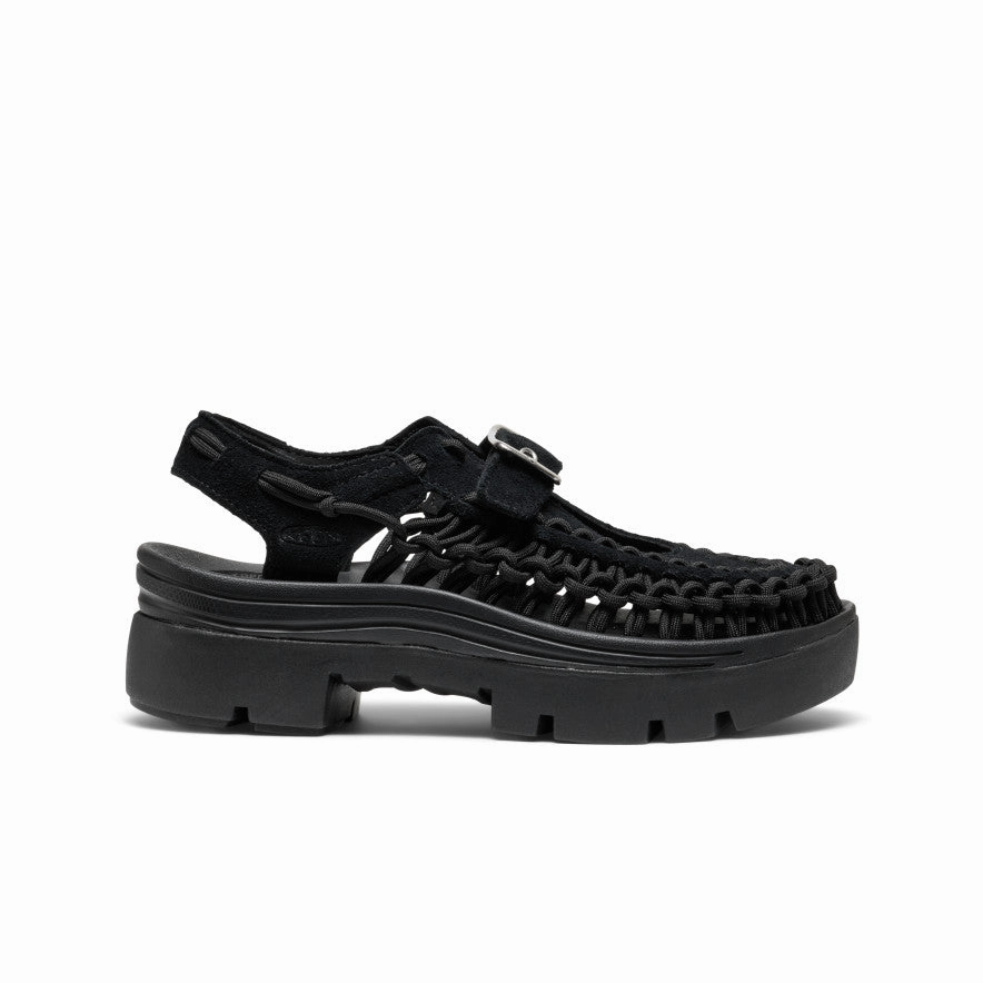 All Gender UNEEK PLT Mary Jane Sneaker  |  Black/Black Flexible Beach Shoes Air Friendly