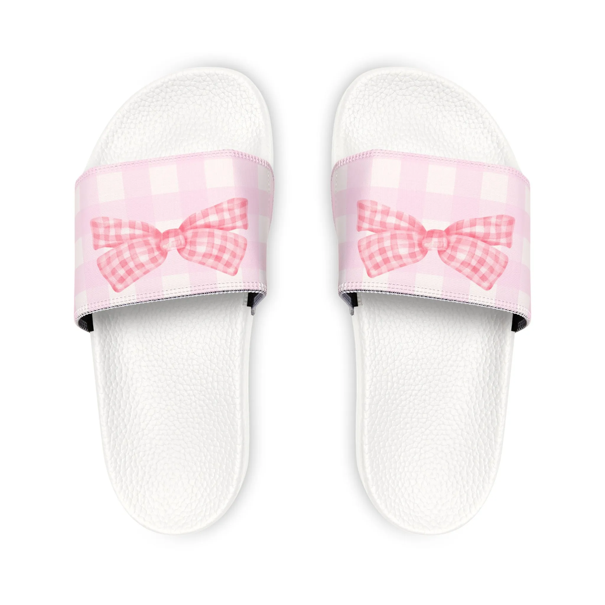 Ren Print Youth PU Slide Sandals for Summer Heat in Black