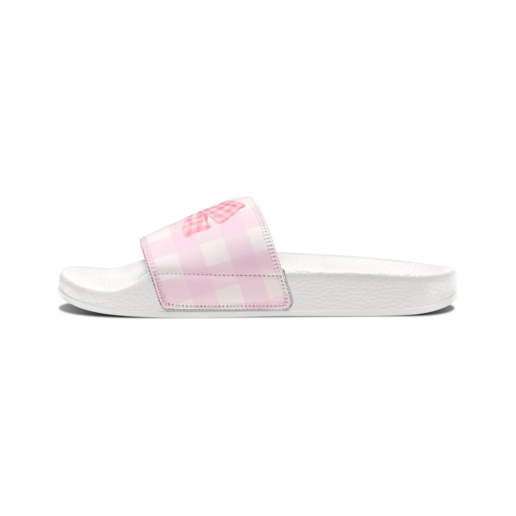 Ren Print Youth PU Slide Sandals for Summer Heat in Black