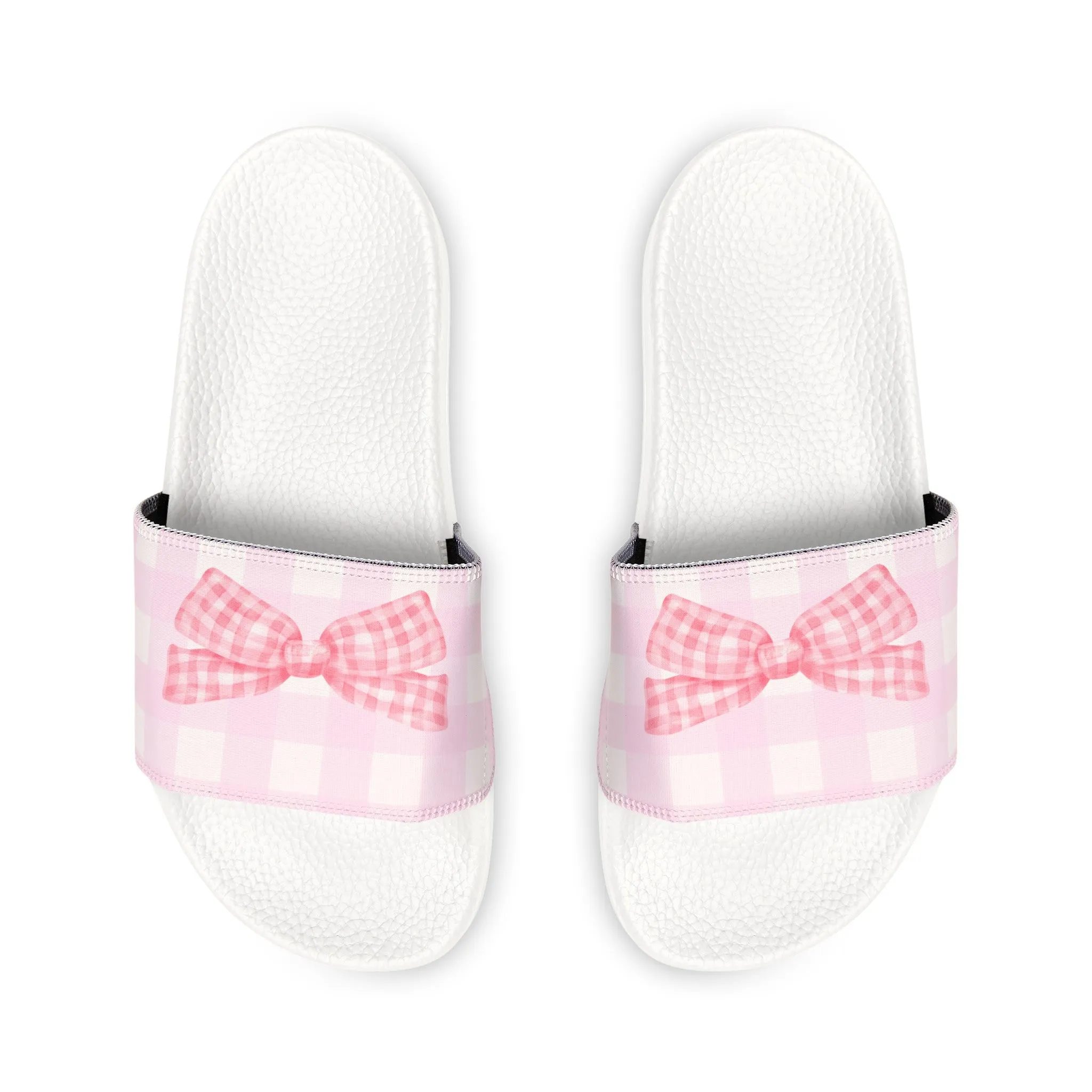Ren Print Youth PU Slide Sandals for Summer Heat in Black