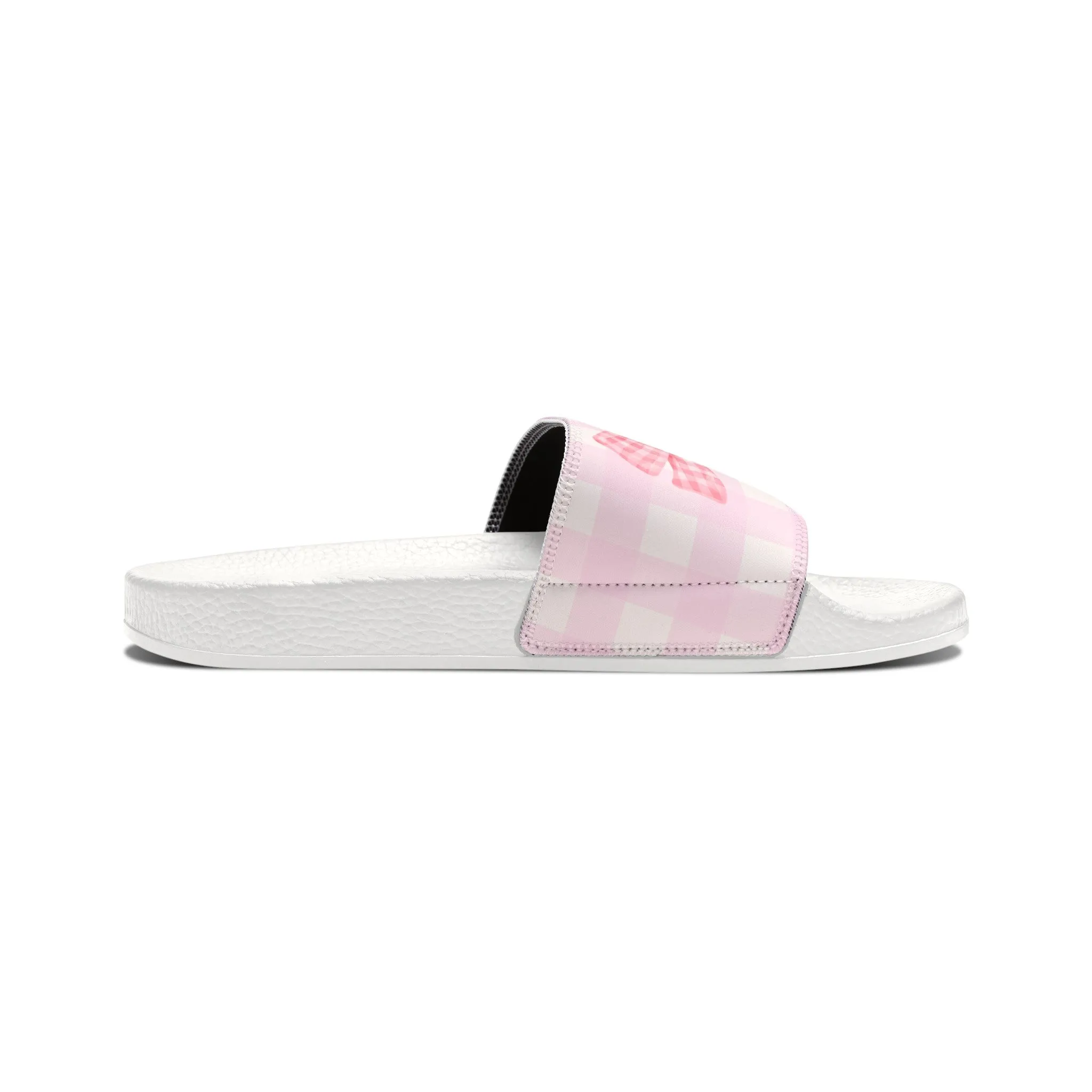 Ren Print Youth PU Slide Sandals for Summer Heat in Black