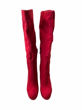 Enhanced grip Waterproof Cold Climate Boots Knee Heels By Madden Girl In Red, Size: 8.5