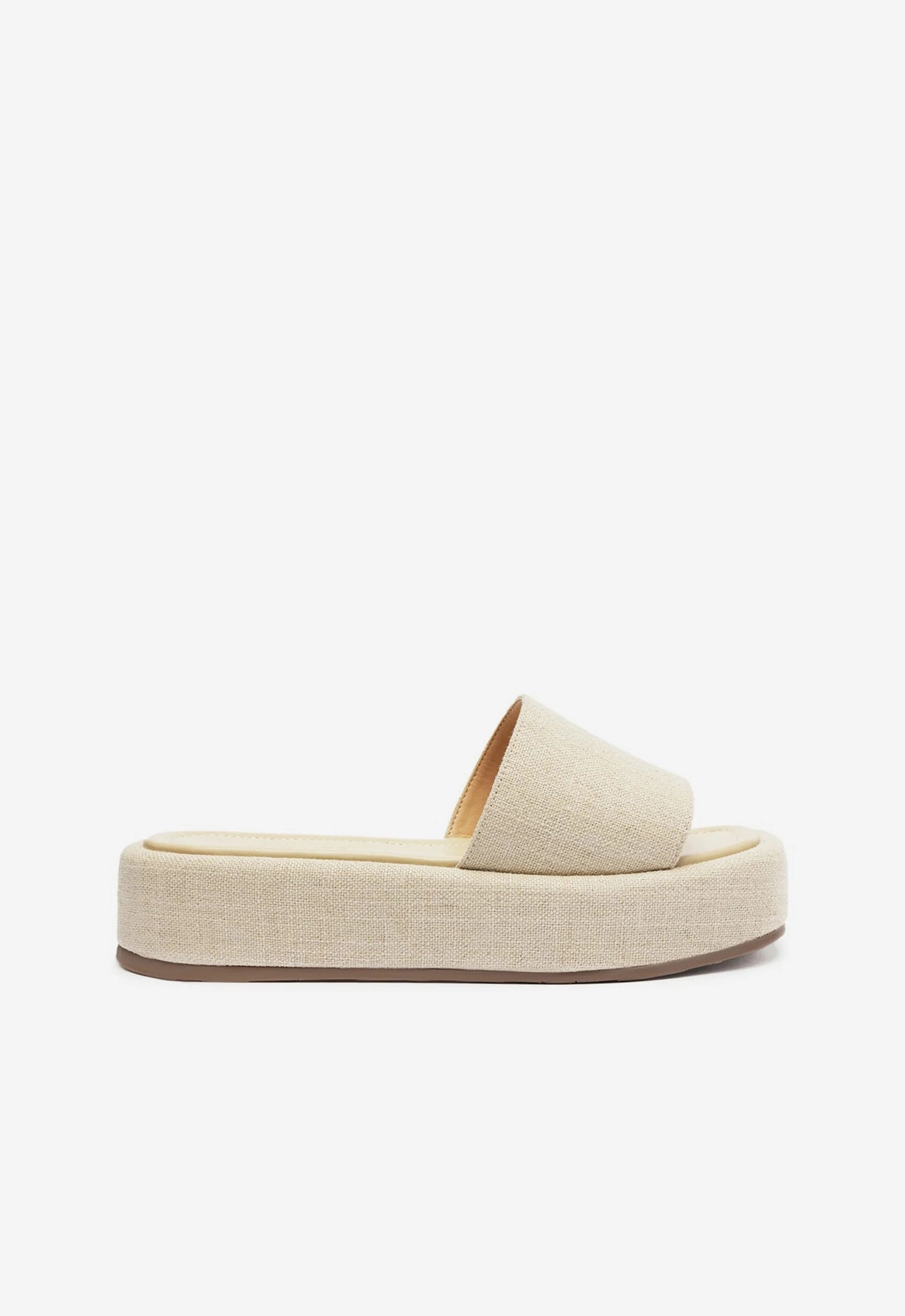 Yara Linen Flatform Padded collar