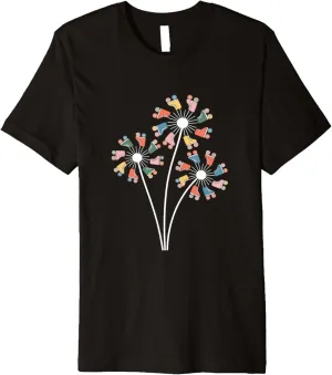 Retro Dandelion Roller Skate Shoes Skater Roller Skating Premium T-Shirt