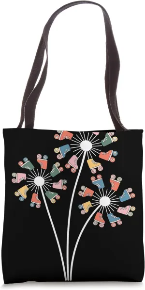 Retro Dandelion Roller Skate Shoes Skater Roller Skating Tote Bag