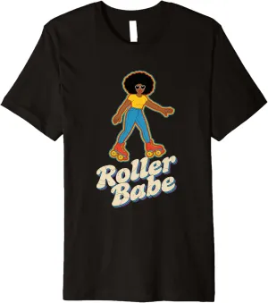 Roller Babe Skater Shoes Retro Roller Skating Premium T-Shirt