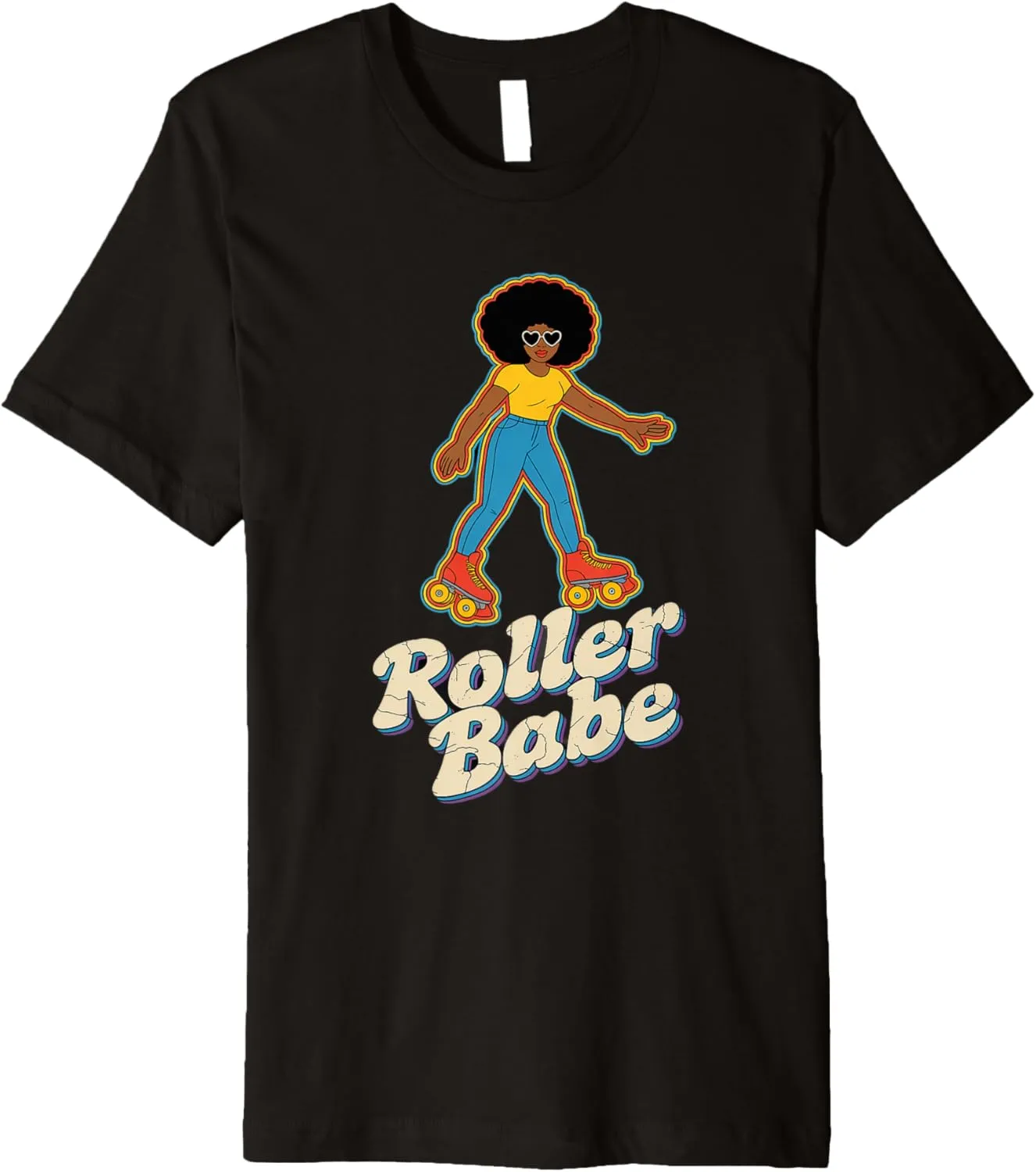 Roller Babe Skater Shoes Retro Roller Skating Premium T-Shirt