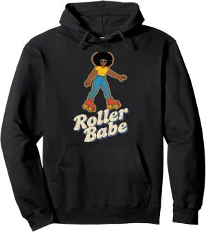 Roller Babe Skater Shoes Retro Roller Skating Pullover Hoodie