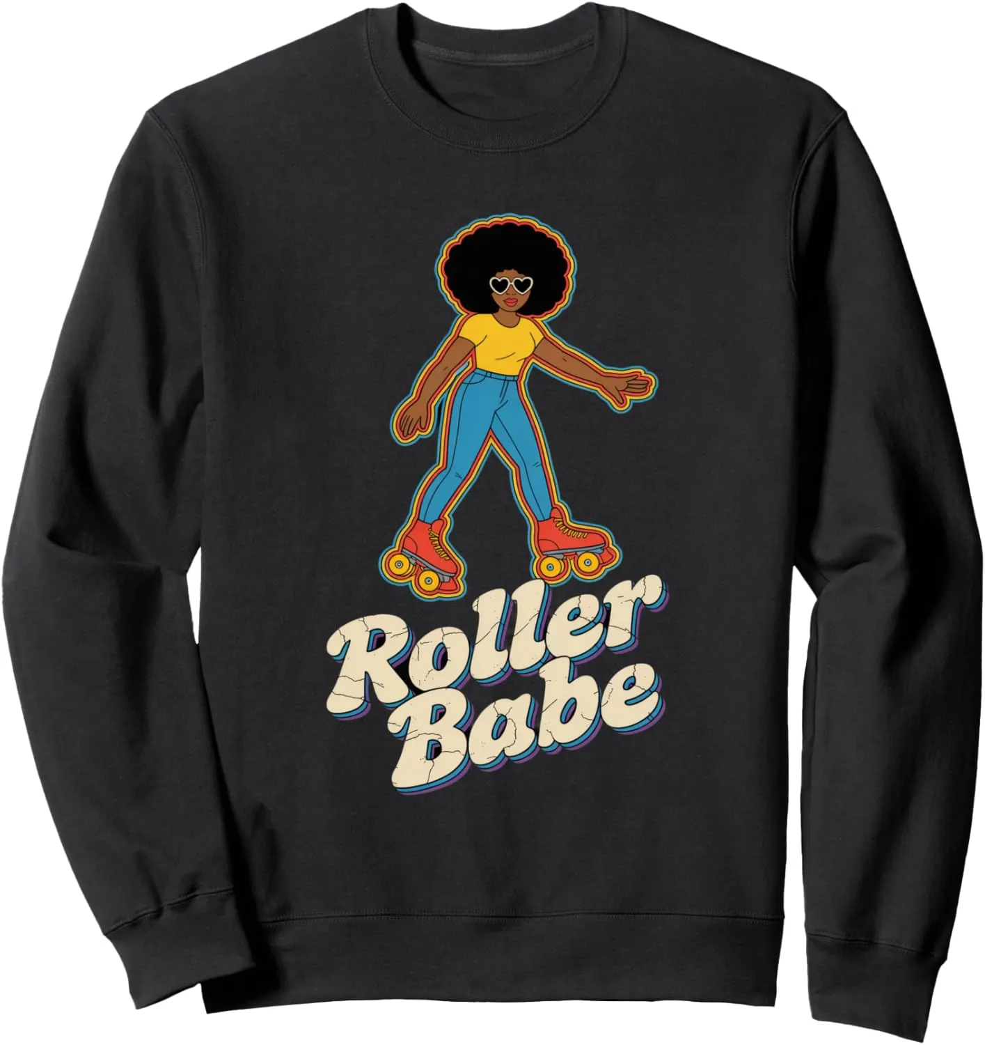 Roller Babe Skater Shoes Retro Roller Skating Sweatshirt