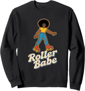 Roller Babe Skater Shoes Retro Roller Skating Sweatshirt