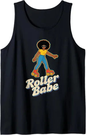 Roller Babe Skater Shoes Retro Roller Skating Tank Top