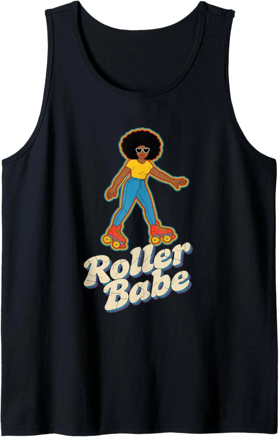 Roller Babe Skater Shoes Retro Roller Skating Tank Top