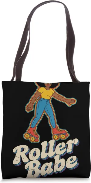 Roller Babe Skater Shoes Retro Roller Skating Tote Bag