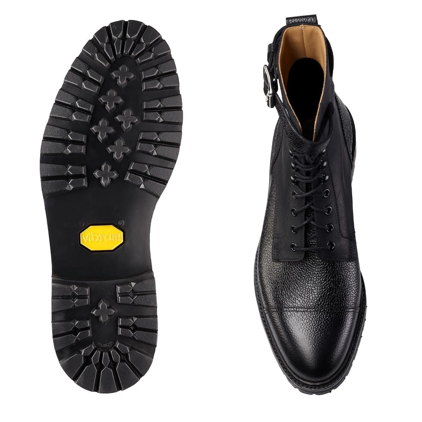 Energy Return Core Street Utility Aldershot Black Scotch Grain & Black Rough-Out Suede
