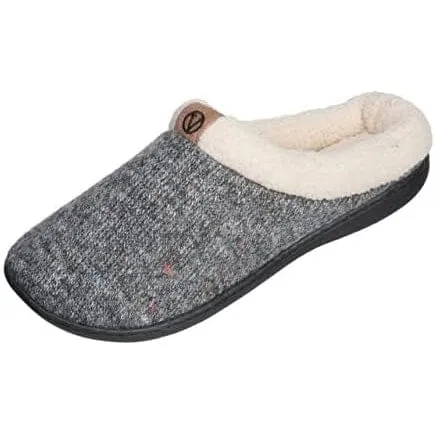 Roxoni Women's Sweater Knit Fleece Lined Clog Slippers Warm House Shoe