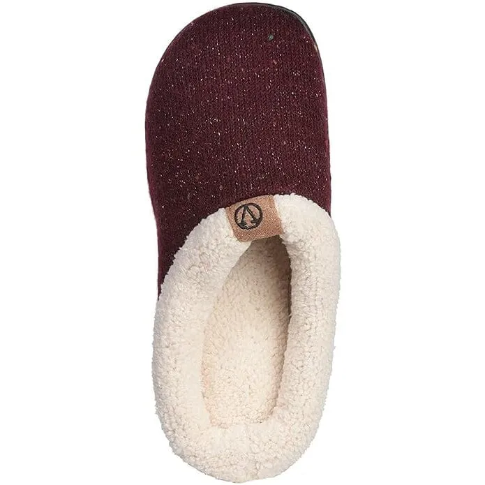 Roxoni Women's Sweater Knit Fleece Lined Clog Slippers Warm House Shoe